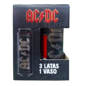 CERVEZA AC-DC ESTUCHE X 3 + VASO