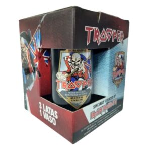 CERVEZA TROOPER ESTUCHE X 3 + VASO