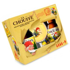 CERVEZA LA CHOUFFE ESTUCHE X 4 + COPA